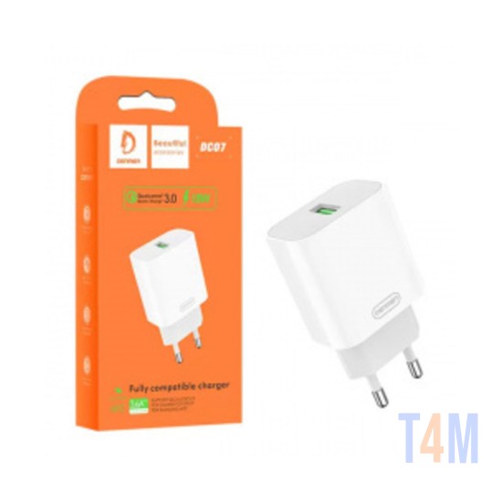 DENMEN ADAPTER DC07 3.6A WHITE